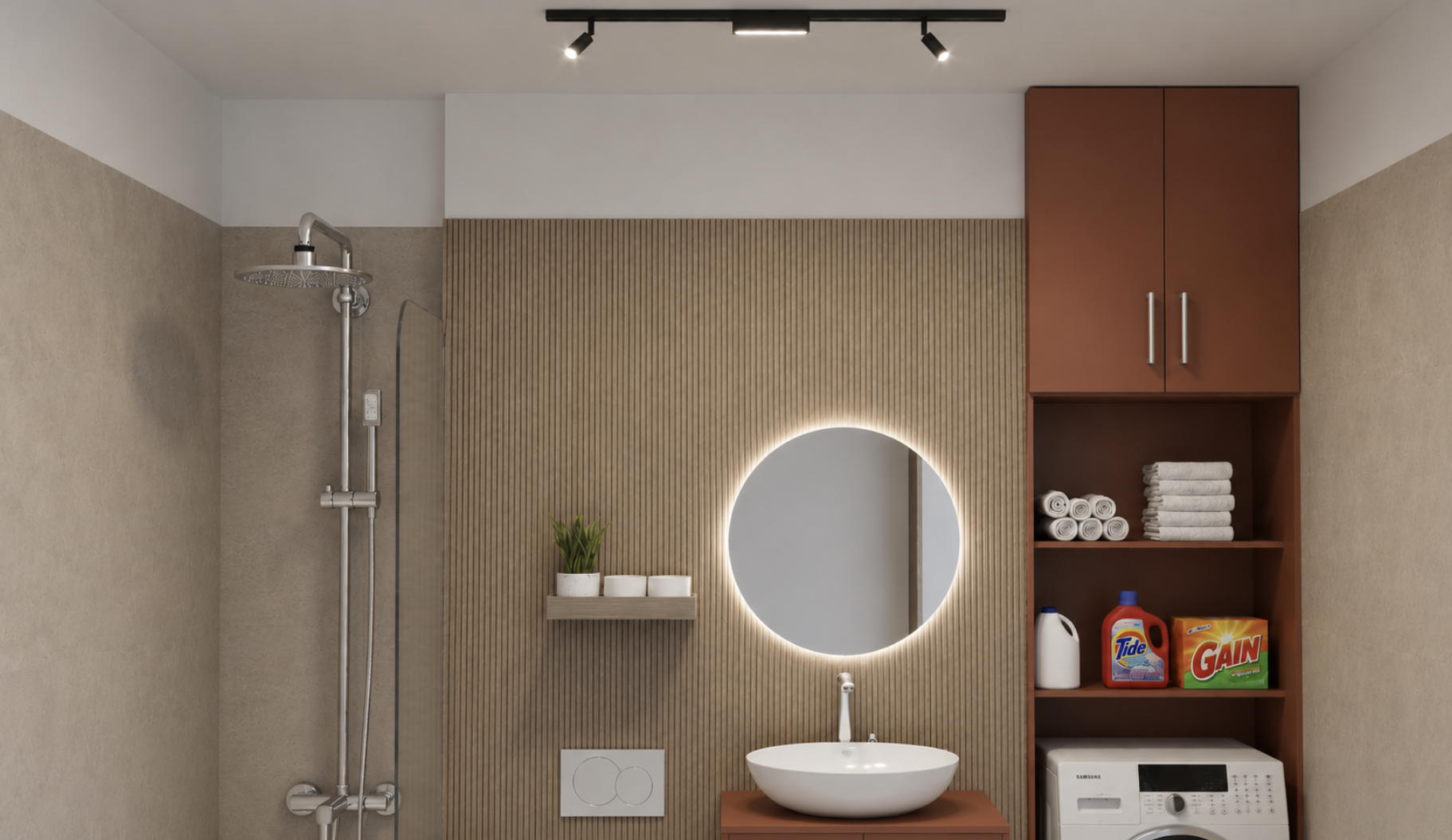 Baie — Apartament cu open space și nișă de dormit
