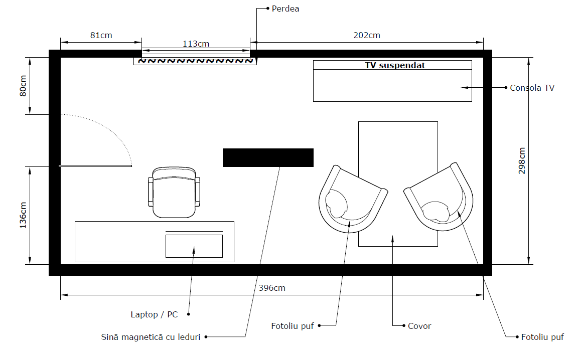 Floor plan — Gaming room
