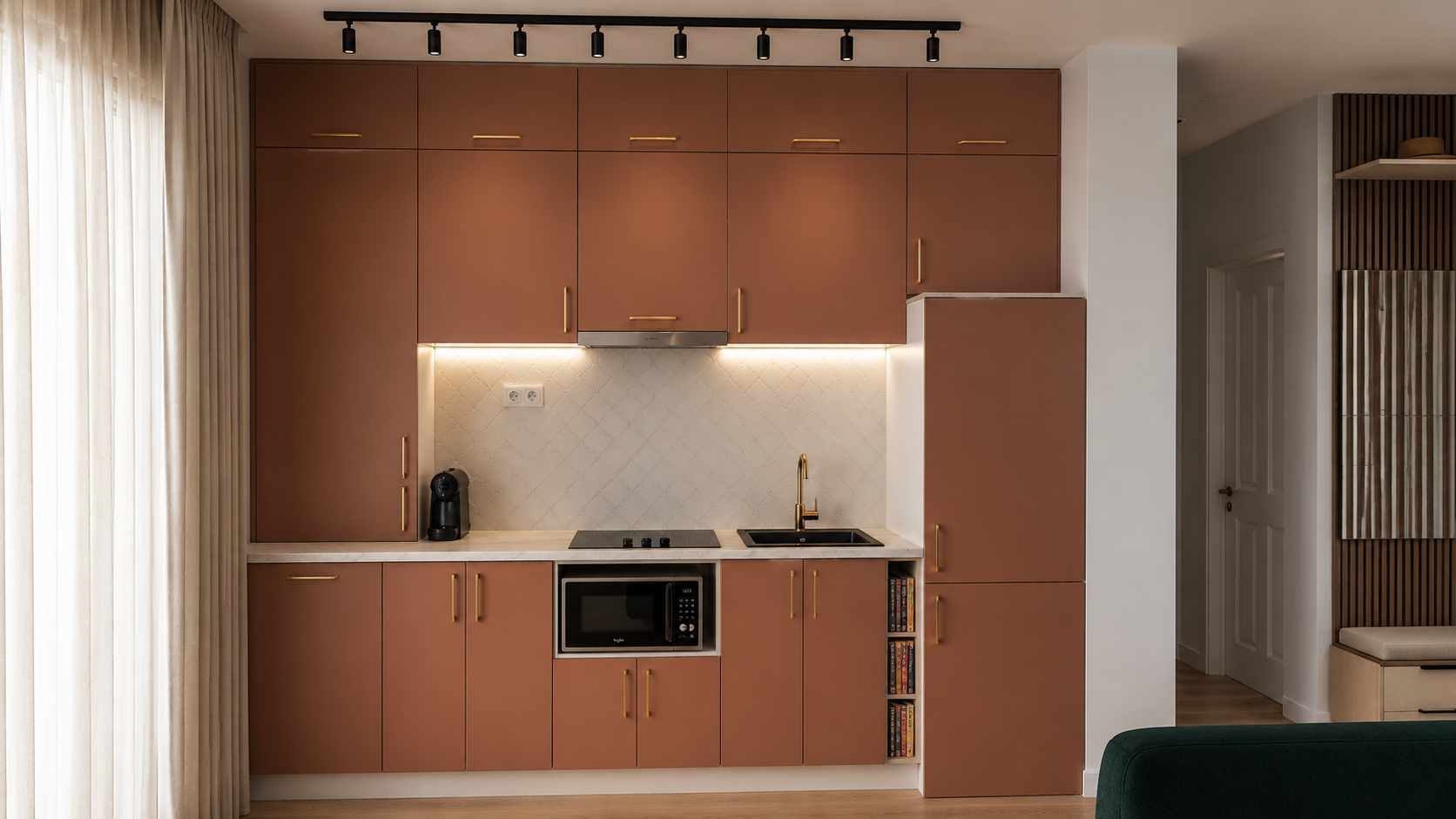 Open space — Open-Plan Apartment with a Sleeping Nook