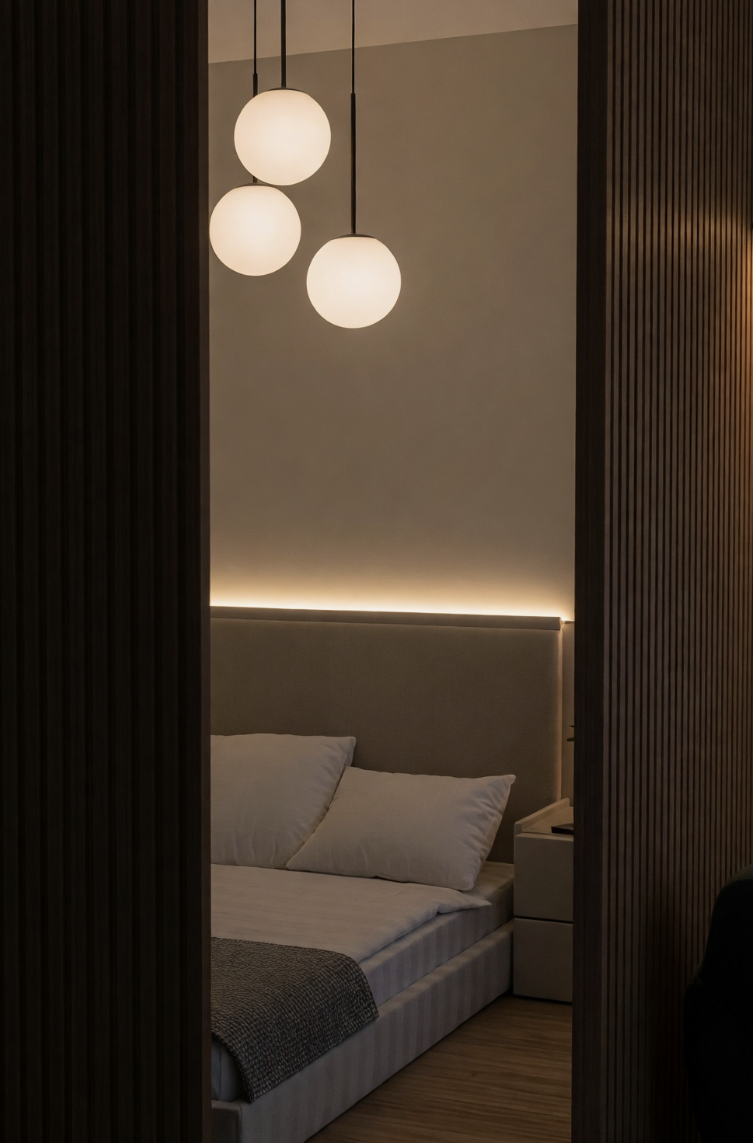 Open space — Open-Plan Apartment with a Sleeping Nook