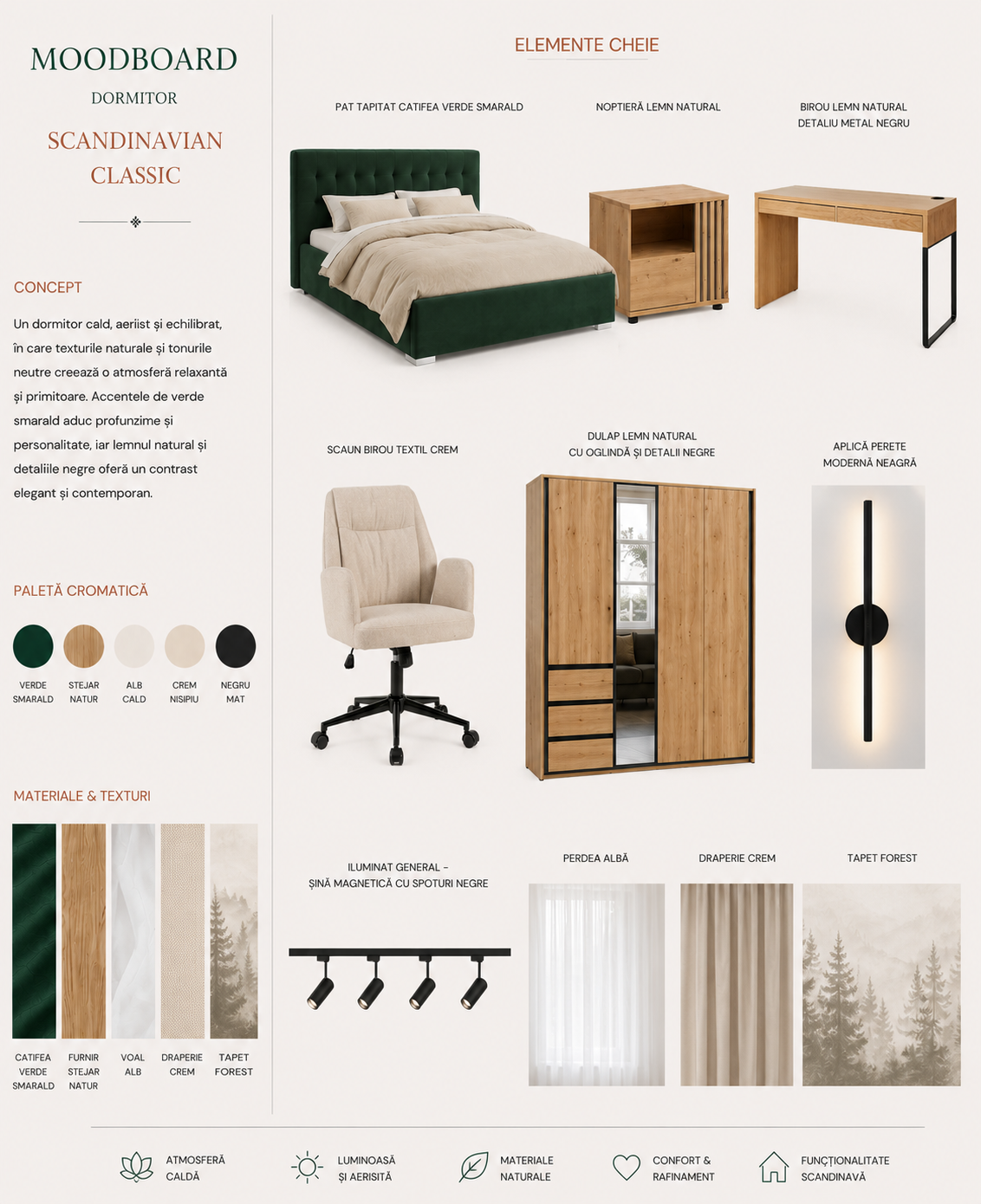 Moodboard 1 — Open-Plan Apartment with a Sleeping Nook