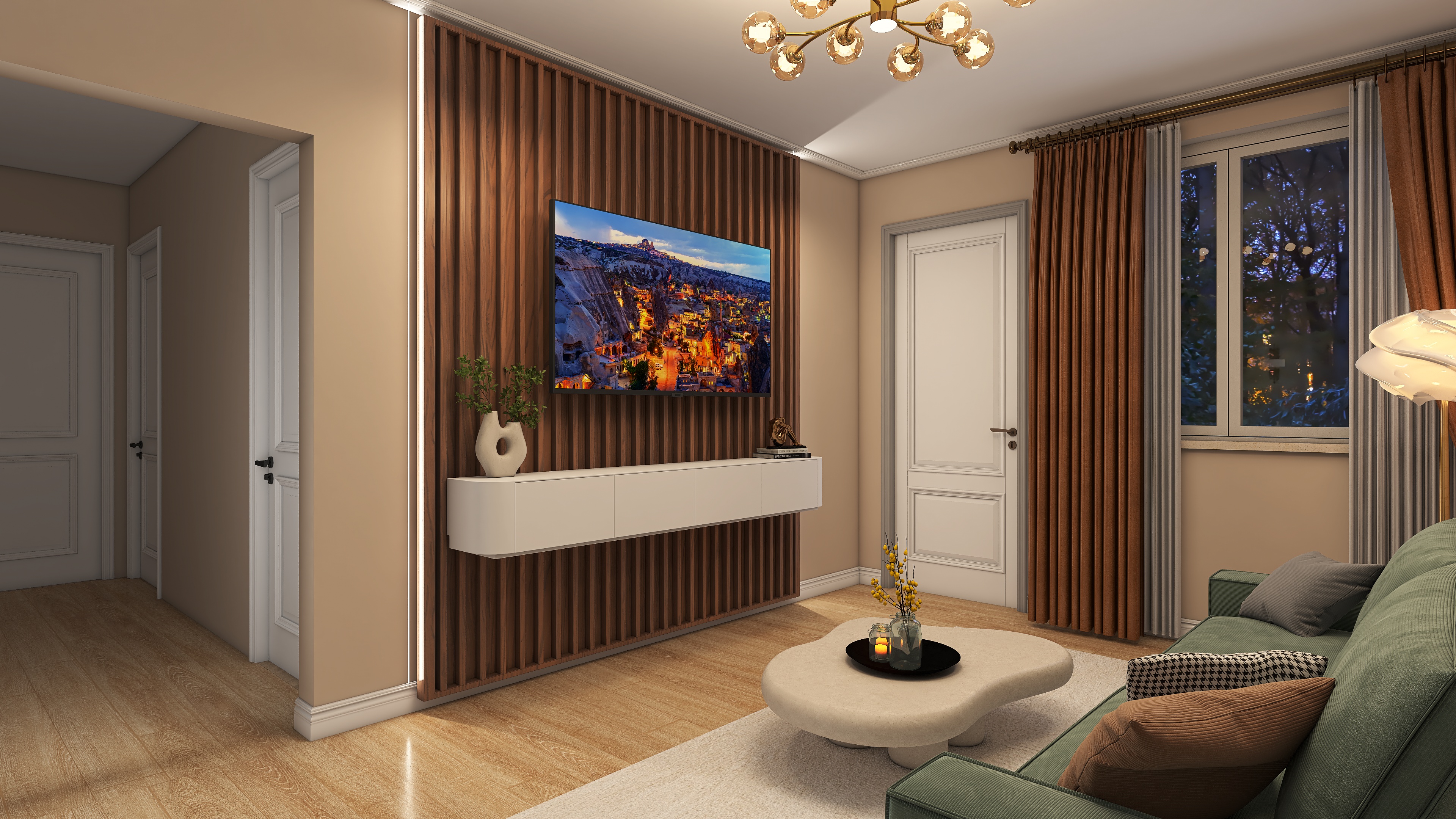 Living cu iluminat ambiental