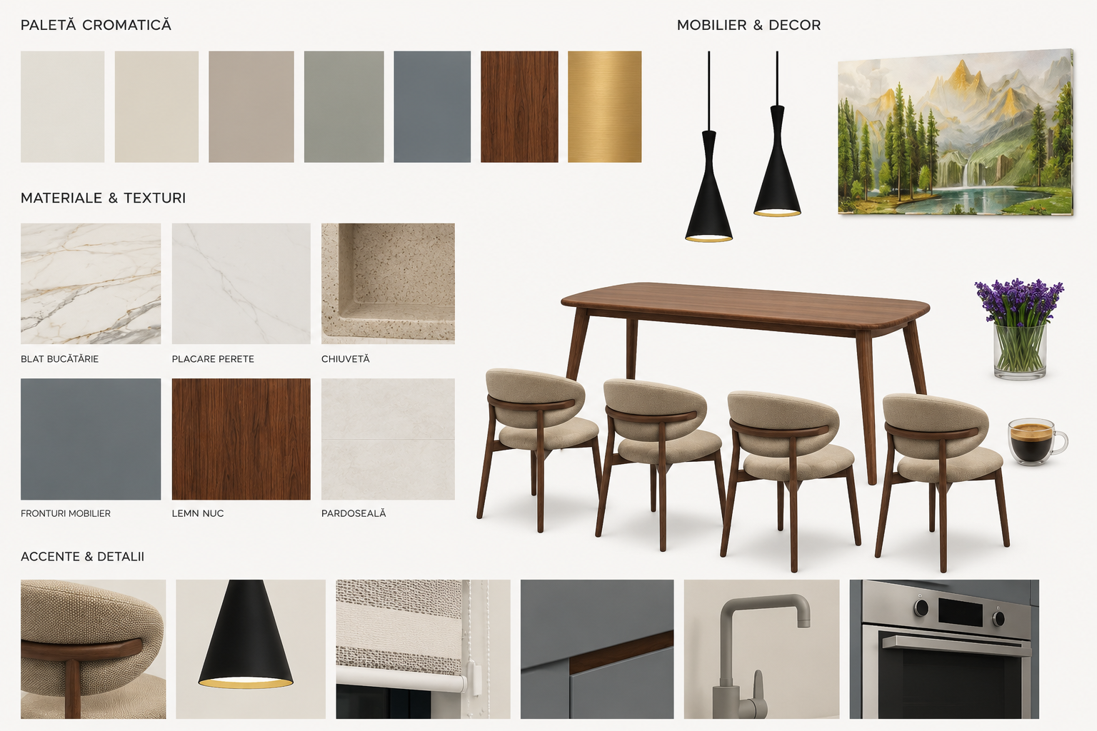 Moodboard 1 — Bucătărie Modernă