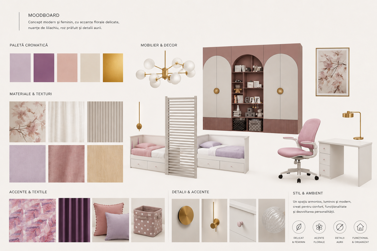 Moodboard 2 — Apartament – 3 Dormitoare